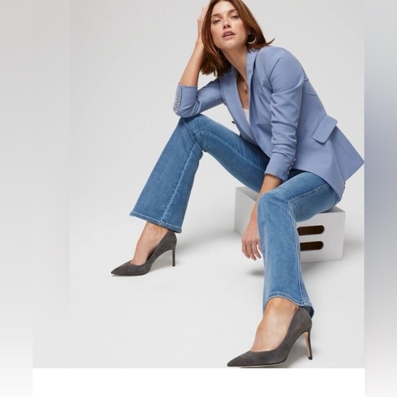 NWT White House Black Market Skinny Flare High Rise Everyday Soft Denim Jean 14L - Picture 9 of 15